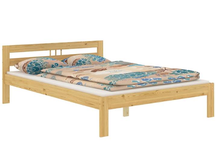 Massivholzbett Kiefer Natur Bettrahmen Einzelbett 120 x 200 cm
