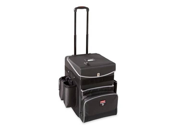 Rubbermaid Commercial Products Executive Quick Cart Servicewagen zur Reinigung mit Rollen Dunkelgrau, M