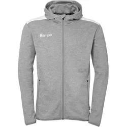 Kempa Emotion 27 Kapuzenjacke dark grau melange/weiß 164