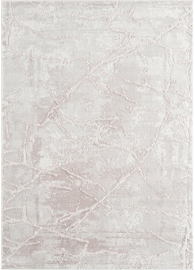 Ruglenza Home Ruglenza Modern Area Rug - Soft Pile Easy Clean Carpet for Living Room & Bedroom, Durable Synthetic Fibre, Stylish Home Decor Rug Beige-Marbled 120 x 170 cm