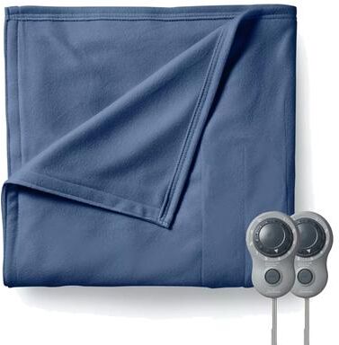 Sunbeam Queen Size Electric Fleece Heated Blanket with Dual Control