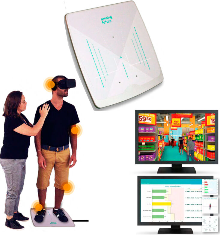 PhysioSensing Vestibular: Plataforma de força V Vertigo e software de equilíbrio para a reeducación vestibular