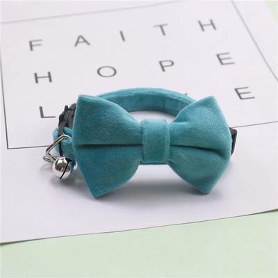 Inspire Essentials Luxury Velvet Cat Collar With Bow Tie Bell 2