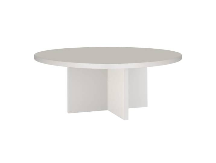 Table basse ronde, panneau stratifié de 3cm taupe 100cm