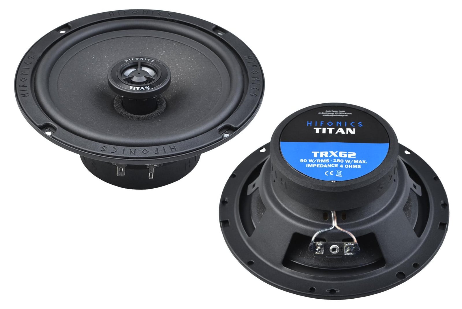 Hifonics TITAN TRX-62 coaxiale luidsprekerset voor auto, 16,5 cm