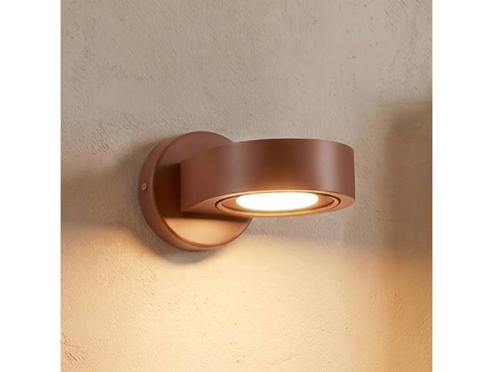 Wandspot Lili, terrakotta, Ø 14 cm, GX53 Lili Argon, terracotta, für Flurbereich, Metall, Modern, Strahler