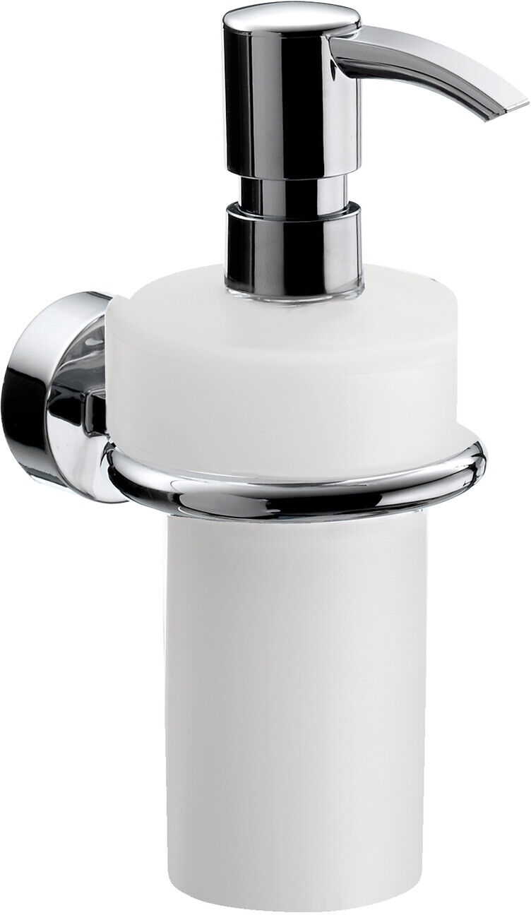 Emco Rondo 2 452100102 Distributeur de savon liquide acrylic blanc, doseur plastique, 245 ml