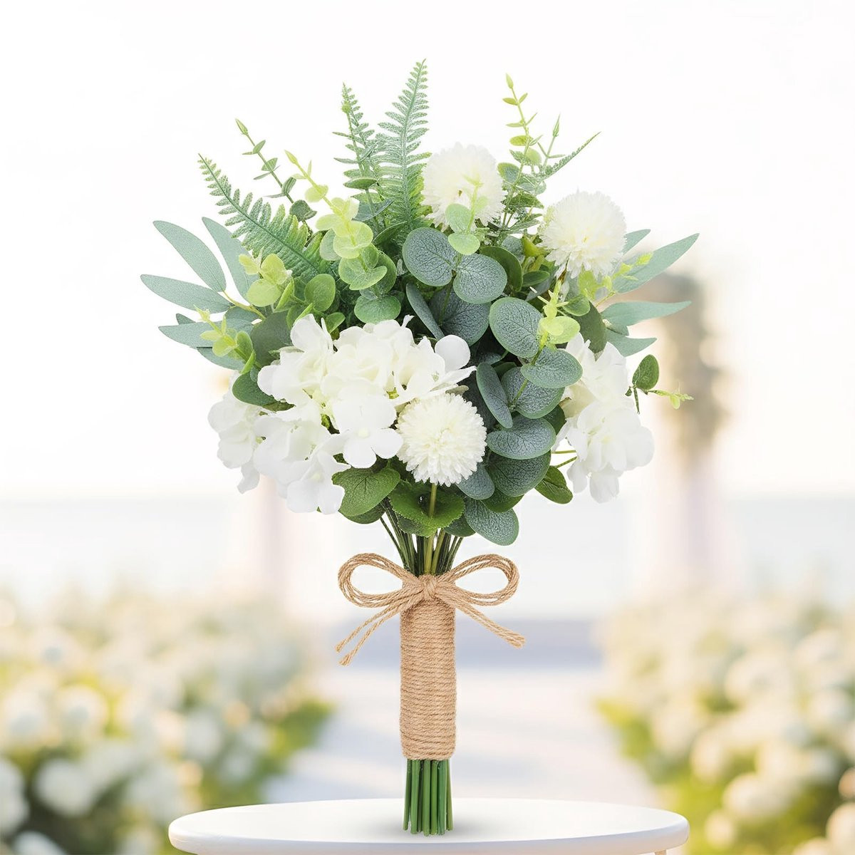 Omgoods - 55 stuks kunstmatige eucalyptus en hortensia takken voor decoratie