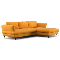 COTTA Ecksofa mit Funktion Balou Stoff Gelb Mustard