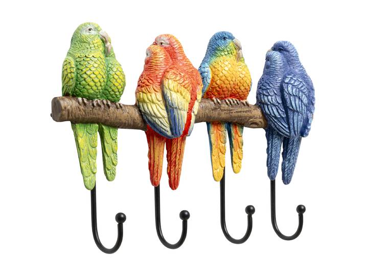Patère Parrots 30 x 20 x 5cm Multicolore