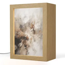 TISCHLEUCHTE Farbe - Abstrakt - Beige - Kunst Dimmbar 15x20 cm
