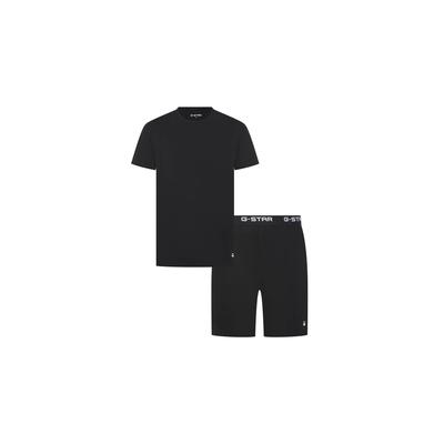 Schlafanzug G-STAR "Pyjama SLATE Pyjama", Herren, Gr. XL, schwarz, Obermaterial: 95% Baumwolle CO. 5% Elasthan EL., Homewear-Sets Schlafanzug