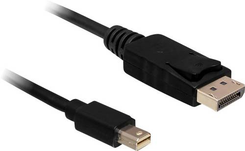 Delock Mini-DisplayPort / DisplayPort Adapterkabel Mini DisplayPort Stecker, DisplayPort Stecker 5.00m Schwarz 83479