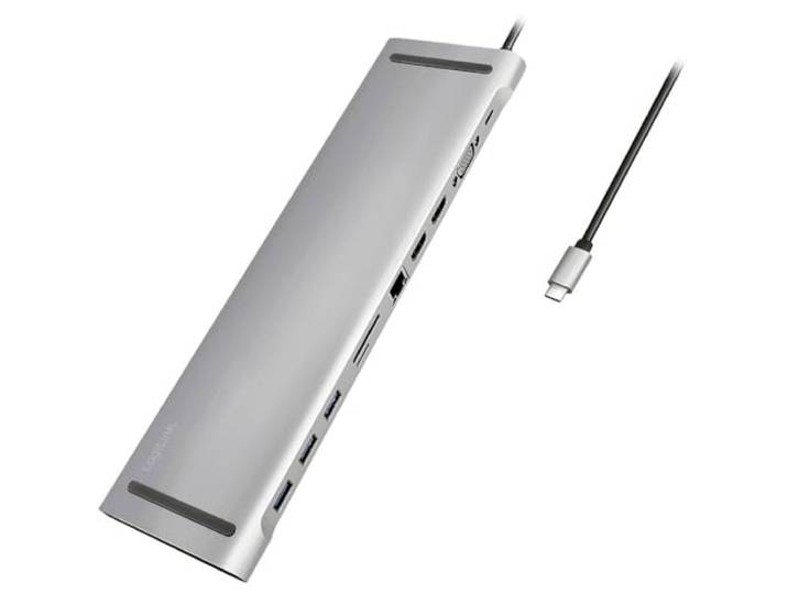 LogiLink UA0373 notebook dock & poortreplicator Bedraad USB 3.2 Gen 1 (3.1 Gen 1) Type-C Aluminium