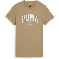 PUMA Damen Shirt SQUAD Graphic Tee, Größe M in Braun Braun