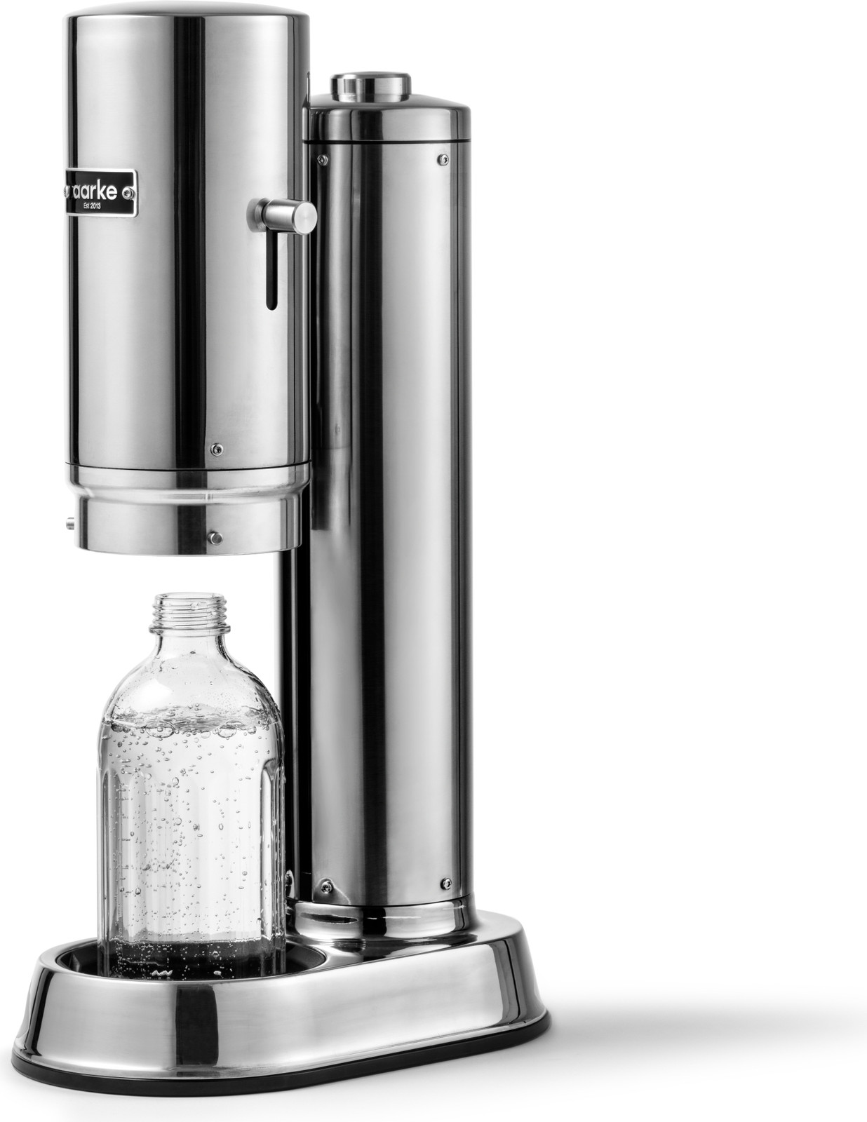 AARKE Carbonator Pro roestvrij staal, compatibel met CO2-cilinders van 60 liter/400-425 gram, B: 170 mm, D: 290 mm, H: 510 mm