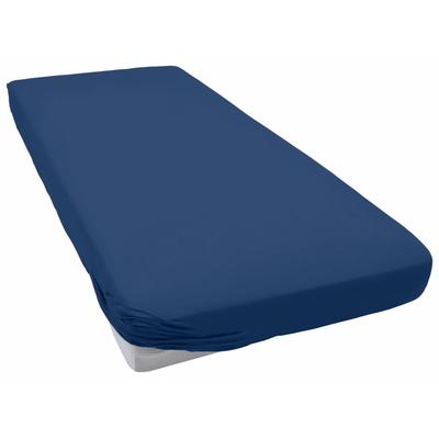 Spannbettlaken PRIMERA "Elasthan-Feinjersey", blau (marine), 1 Stk., Jersey-Elasthan, 90-100x200-220 28cm, Jersey-Elasthan, Obermaterial: 95% Baumwolle, 5% Elasthan, Bettlaken, Spannbettlaken, PREMIUM, aus 95% gekämmter Baumwolle und 5% Elasthan,...