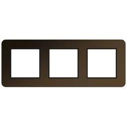 Hager WAD9300X06H Rahmen 3fach waagerecht, C.8, dawn alu, gebürstetes Aluminium