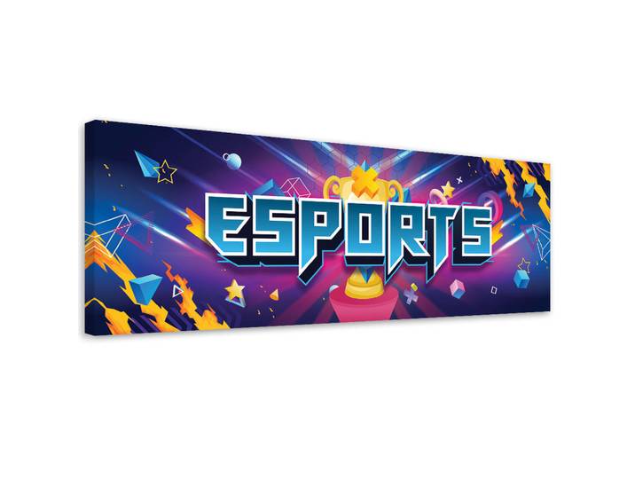 Feeby Wandbild abstrakt für den spieler, Mehrfarbig, Märchen/ Fantasie, Rechteckig, 90x30 cm, Bilder & Rahmen, Bilder, Leinwandbilder