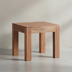 KADIMA DESIGN Massivholz-Tisch NAKO: Handgefertigt, 45x40x45 cm, Sheeshamholz, 50kg Belastbarkeit