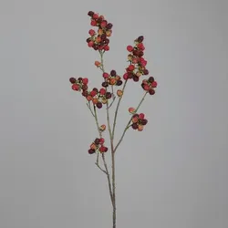 Deko-Zweig Brombeerzweig 105 cm Kunststoff Rot Brombeer