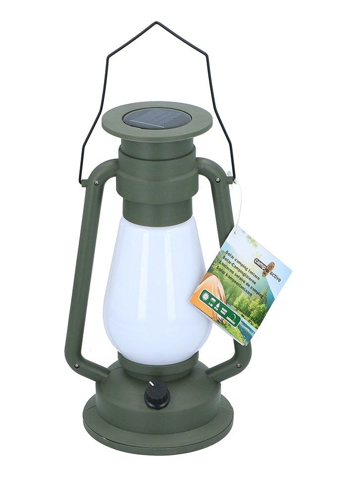 CAMP ACTIVE Solar-Campingleuchte in Grün - (H)30 cm - onesize