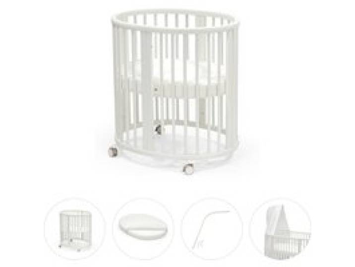 Bundle Sleepi Mini inkl. Matratze und Spannbetttuch, Himmelstange und Himmel