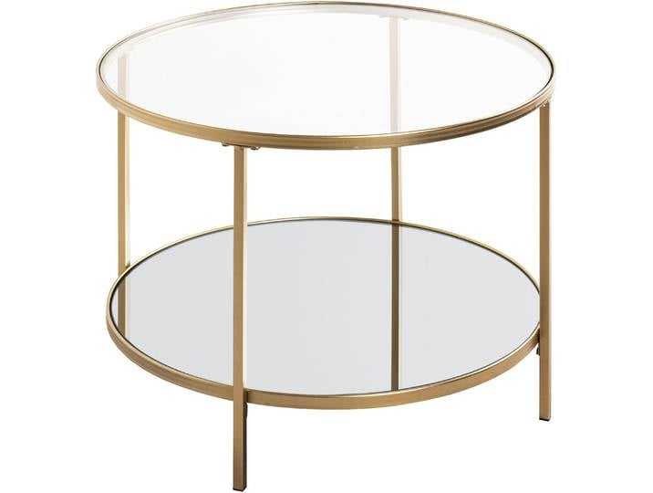Beistelltisch HAKU Sofatisch, Wohnzimmertisch , gold (gold, gold, gold), B:60cm H:45cm T:60cm, Tische, Beistelltisch, rund - aus Metall Gold - Ø/H 60/45 cm
