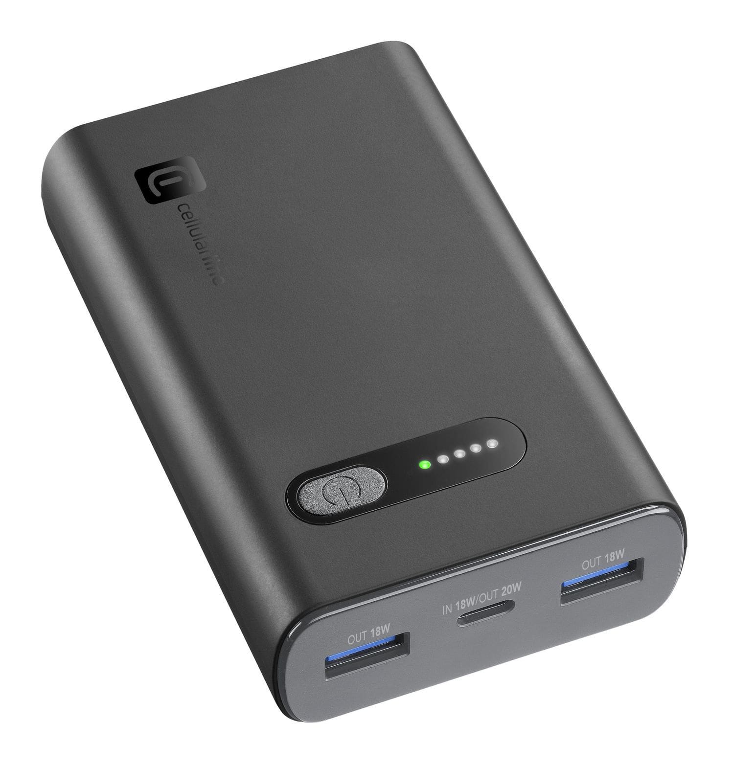 Cellular Line Fast 10000 mAh Powerbank USB Typ-C (Schwarz) PBFAST01PD10000K