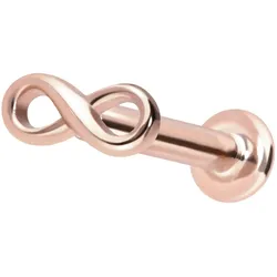 14 Karat Gold Labret mit Innengewinde UNENDLICHKEIT