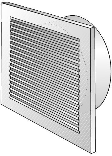 Helios ventilation Helios LG 100, 60301 DN 100 blanc, avec pièce de raccordement