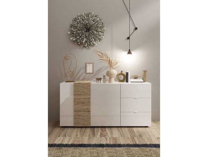 Buffet MACON blanc/chêne miel