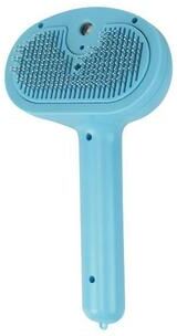 Everyday Crate Blue Light Antibacterial Pet Grooming Spray Brush & Massage Deshedding Comb blue