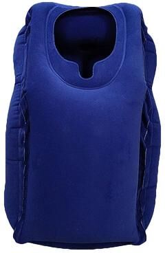 Inspired Living Premium Inflatable Travel Pillow & Airplane Neck Pillow Support Cushion blue