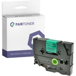 Kompatibel für Brother P-Touch 1200 P (TZE-721) Schriftband 9mm/8m Schwarz auf Grün