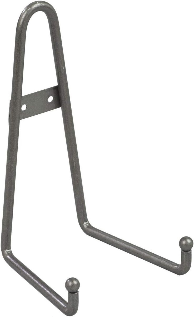 Grijs metalen displayrek voor het presenteren van decoratie en grote objecten