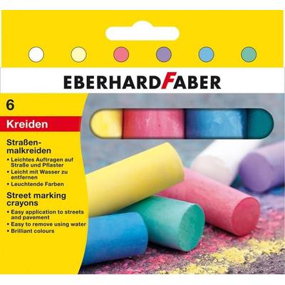 Eberhard Faber 526506 - Straßenmalkreiden in 6 leuchtenden Farben