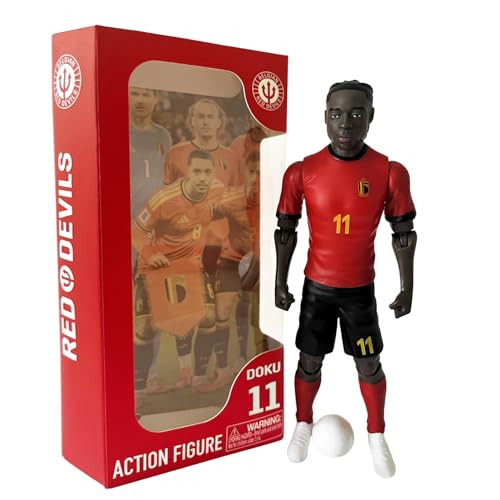 Megableu Doku Red Devils voetbalfiguur voor kinderen, 20 cm, meerkleurig