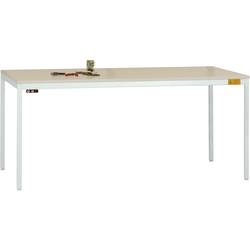 Manuflex LD1118.7035 ESD ESD-Arbeitstisch UNIDESK mit Melaminplatte, Gestell Lichtgrau RAL 7035, BxTxH = 2000 x 800 x 720-730 mm Lichtgrau (RAL 7035)