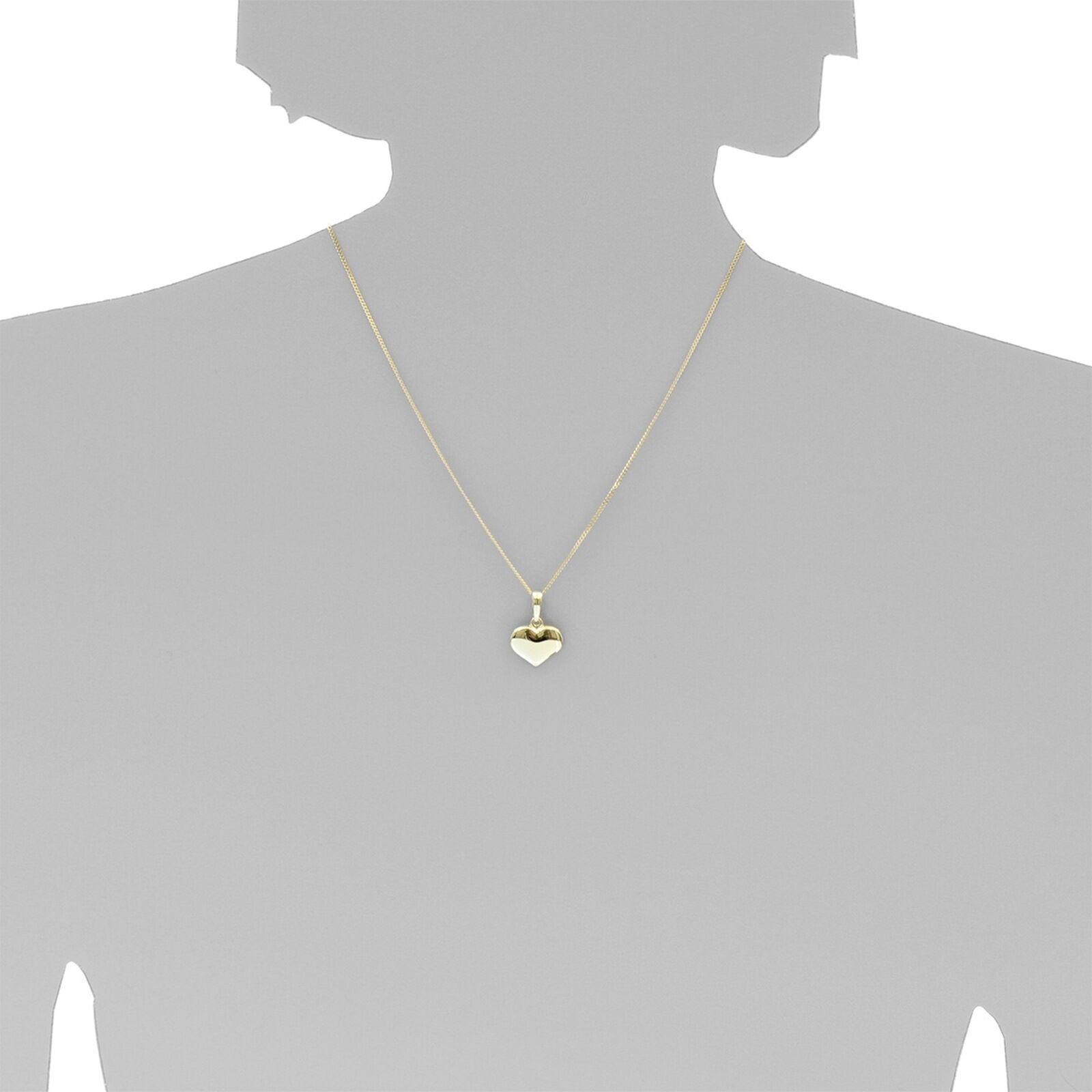 Kettenanhänger OSTSEE-SCHMUCK "- Herz - Gold 333/000 -" Gr. 22, gold (gold 333, goldfarben, gelb), Schmuckanhänger, Damen, Gelbgold 333, Kettenanhänger