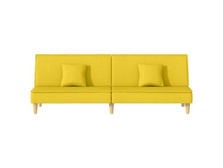 Jaune SOFA Convertible - Moderne - Canapé-lit - jaune clair tissu C600