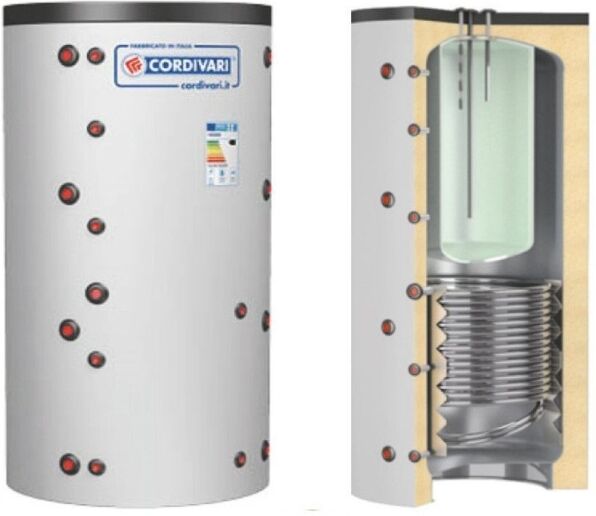 Cordivari Chauffe-eau Combi 2 WC 1000 L avec Isolation Souple Démontable en Polywarm