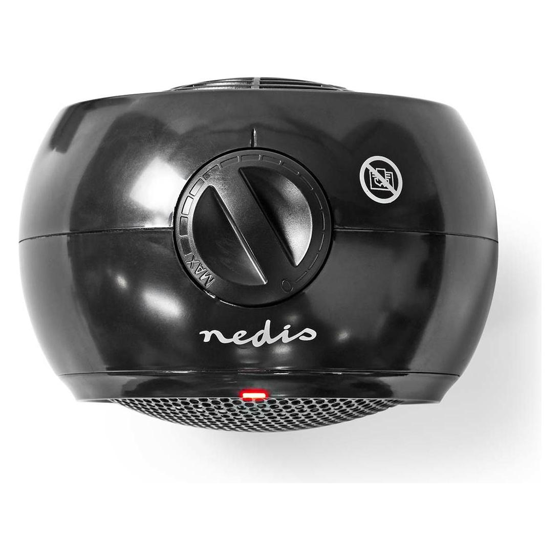 Nedis Keramik-PTC-Heizlüfter- 500 W- 1 Heizmodus- Verstellbares Thermostat- (500 W) (HTFA15BK)