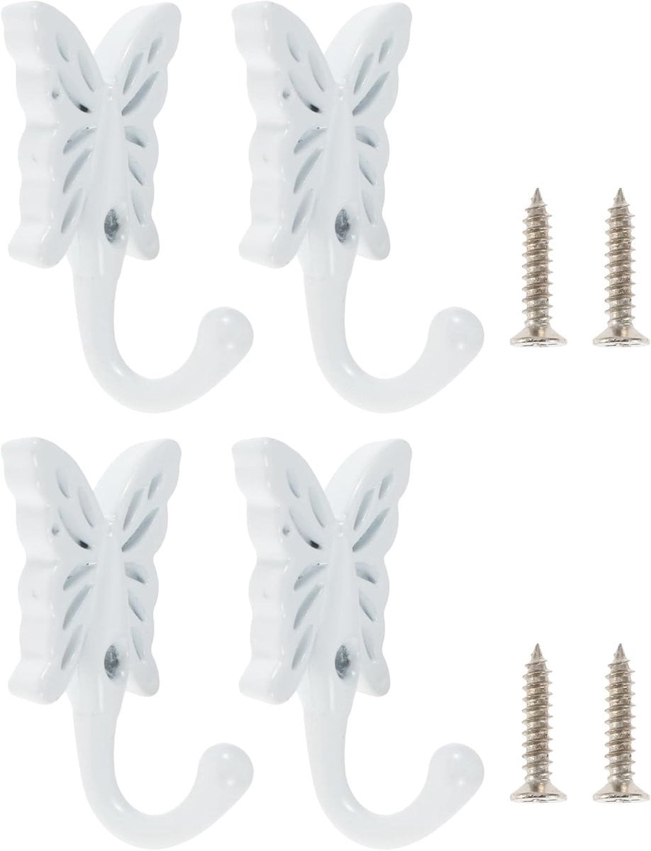 Dailygoods Set van 4 Vintage Wandhaken van Robuuste Zinklegering