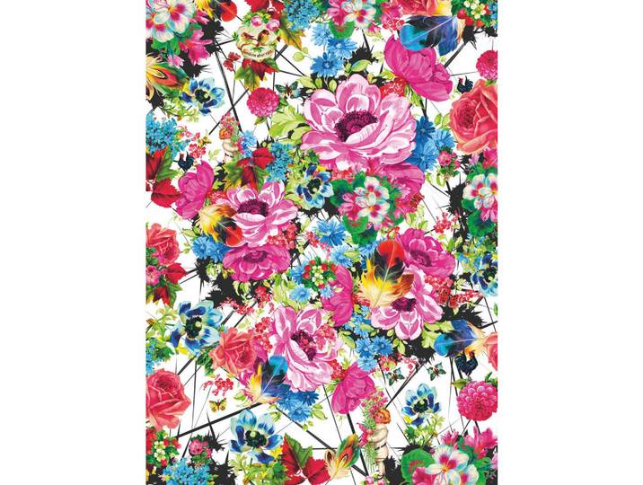 Komar Fototapete Romantic Pop, Mehrfarbig, Papier, Blume, 184x254 cm, Fsc, Made in Germany, Tapeten & Wandverkleidungen, Fototapeten