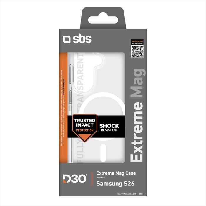 SBS Cover Per Samsung S26 Con Tecnologia D3o-trasparente