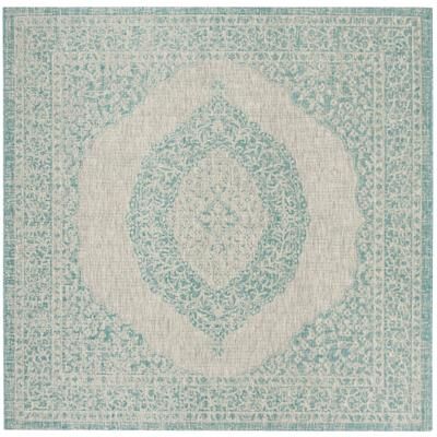 SAFAVIEH Courtyard Hedy Medallion Indoor/ Outdoor Waterproof Patio Backyard Rug