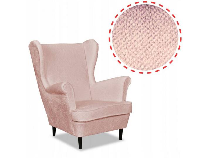 Family Meble Sessel Family Meble Bella Ohrensessel Angel 8 pastellrosa 84x92x104 cm