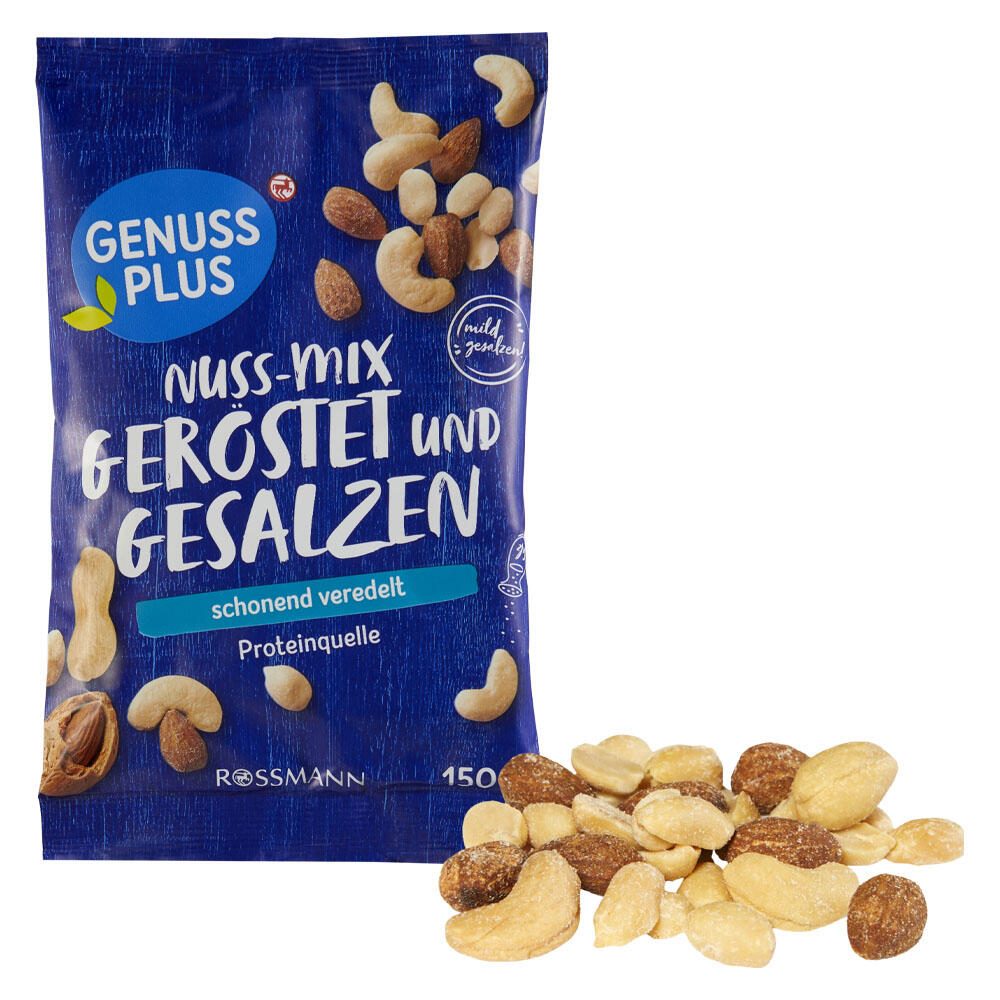 GENUSS PLUS Nuss-Mix geröstet & gesalzen 150,0 g 4305615839462