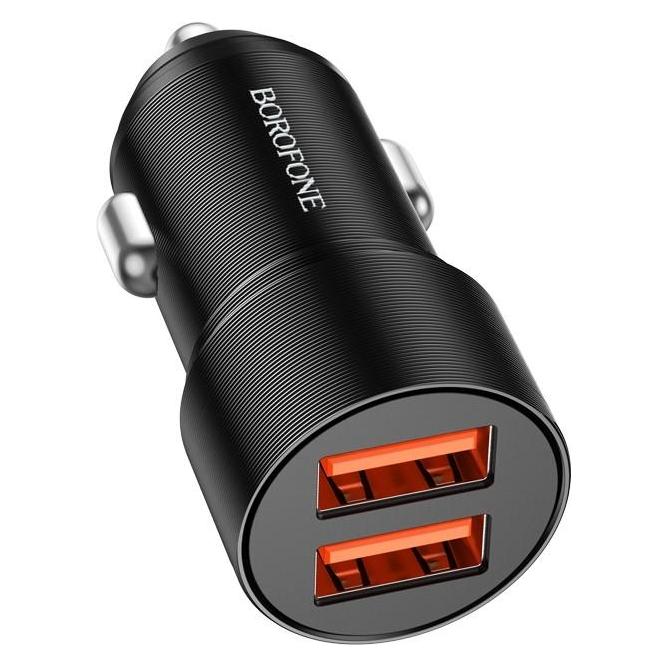 Borofone Autoladegerät BZ19B 2xUSB-A QC3.0 36 W schwarz (46363664)